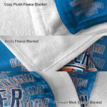 oklahoma city thunder fan pride blue blanket premium grade