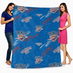 oklahoma city thunder fan spirit blue blanket fashion forward