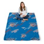 oklahoma city thunder fan spirit blue blanket high quality