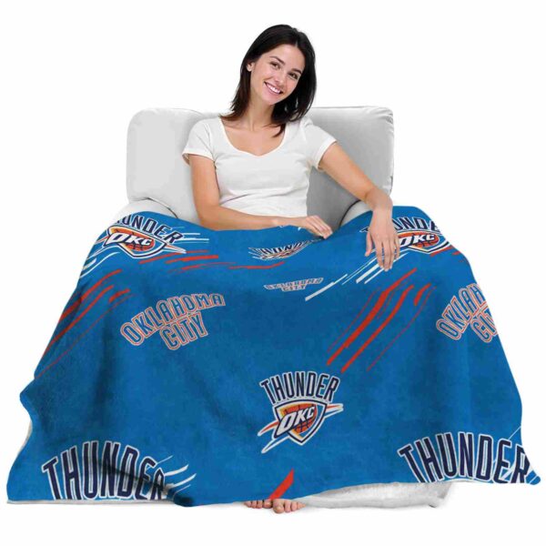oklahoma city thunder fan spirit blue blanket latest model