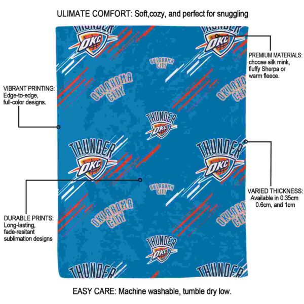 oklahoma city thunder fan spirit blue blanket new arrival