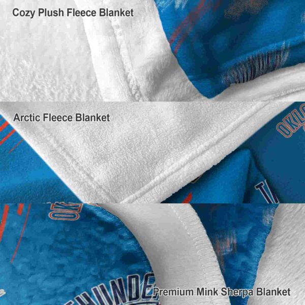 oklahoma city thunder fan spirit blue blanket premium grade