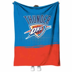 oklahoma city thunder gradient dots blue blanket best selling