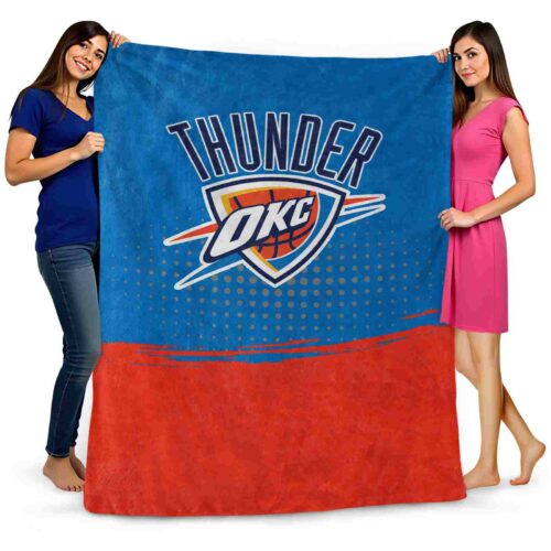 oklahoma city thunder gradient dots blue blanket fashion forward