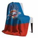 oklahoma city thunder gradient dots blue blanket best selling