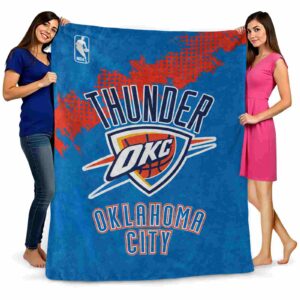 oklahoma city thunder grunge texture blue blanket fashion forward