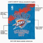 oklahoma city thunder grunge texture blue blanket best selling