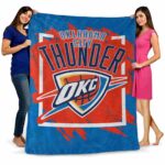 oklahoma city thunder splatter effect blue blanket fashion forward