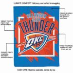 oklahoma city thunder splatter effect blue blanket new arrival
