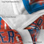 oklahoma city thunder splatter effect blue blanket premium grade