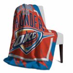 oklahoma city thunder splatter effect blue blanket top rated