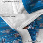 oklahoma city thunder striped pattern blue blanket best selling