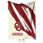 oklahoma sooners brushstrokes crimson white blanket best selling