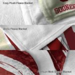 oklahoma sooners brushstrokes crimson white blanket best selling