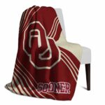oklahoma sooners diagonal stripes crimson blanket best selling