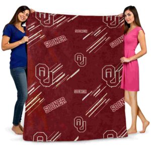 oklahoma sooners fan spirit crimson blanket fashion forward