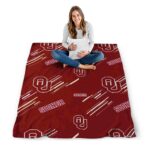 oklahoma sooners fan spirit crimson blanket high quality