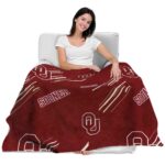 oklahoma sooners fan spirit crimson blanket latest model