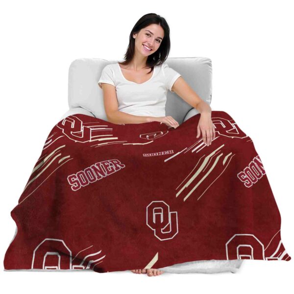 oklahoma sooners fan spirit crimson blanket latest model
