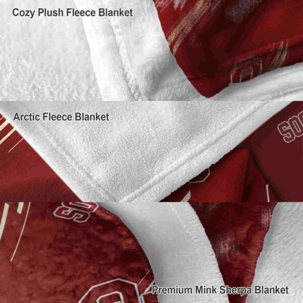 oklahoma sooners fan spirit crimson blanket premium grade
