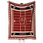 oklahoma sooners football field crimson blanket best selling