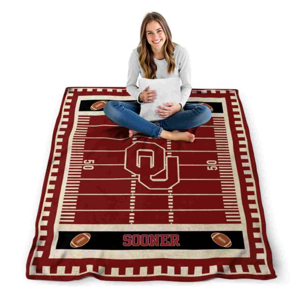 oklahoma sooners football field crimson blanket high quality