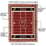oklahoma sooners football field crimson blanket new arrival