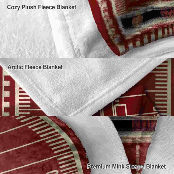 oklahoma sooners football field crimson blanket premium grade