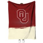 oklahoma sooners gradient dots crimson blanket best selling