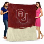oklahoma sooners gradient dots crimson blanket best selling
