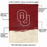 oklahoma sooners gradient dots crimson blanket best selling