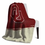 oklahoma sooners gradient dots crimson blanket best selling