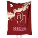 oklahoma sooners grunge texture crimson blanket best selling