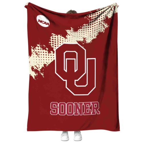 oklahoma sooners grunge texture crimson blanket best selling