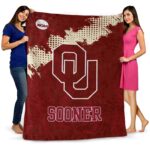 oklahoma sooners grunge texture crimson blanket best selling
