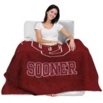 oklahoma sooners grunge texture crimson blanket best selling