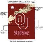 oklahoma sooners grunge texture crimson blanket best selling