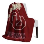 oklahoma sooners grunge texture crimson blanket best selling