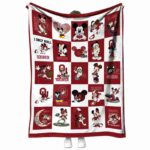 oklahoma sooners mickey minnie crimson white blanket best selling
