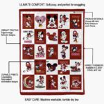 oklahoma sooners mickey minnie crimson white blanket new arrival
