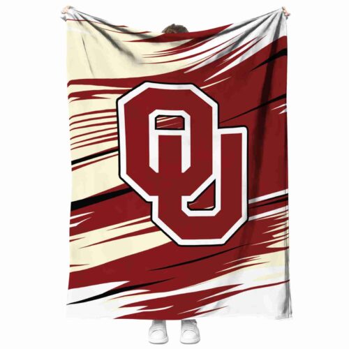 oklahoma sooners paint streaks crimson white blanket best selling