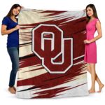 oklahoma sooners paint streaks crimson white blanket fashion forward