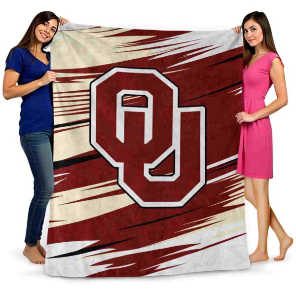 oklahoma sooners paint streaks crimson white blanket fashion forward