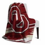 oklahoma sooners paint streaks crimson white blanket top rated