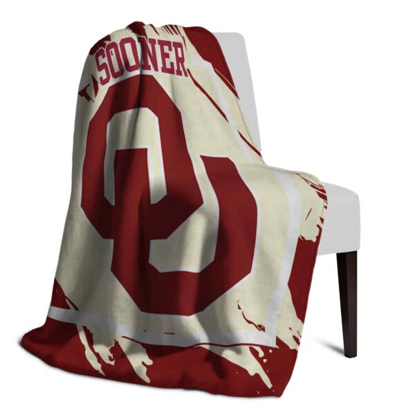 oklahoma sooners splatter effect crimson blanket top rated