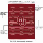 oklahoma sooners striped pattern crimson blanket new arrival