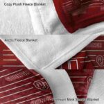 oklahoma sooners striped pattern crimson blanket premium grade