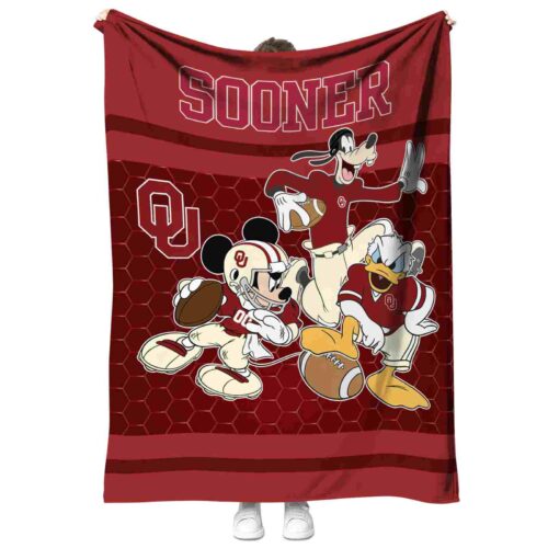 oklahoma sooners three musketeers crimson blanket best selling