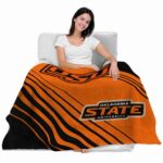 oklahoma state cowboys diagonal stripes orange blanket latest model