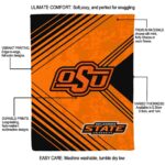 oklahoma state cowboys diagonal stripes orange blanket new arrival